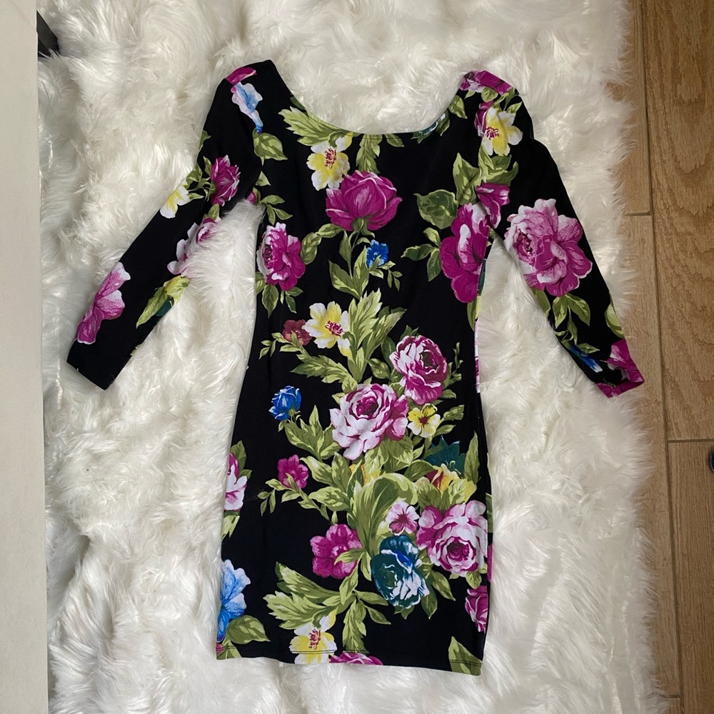 Little Black Floral Dress